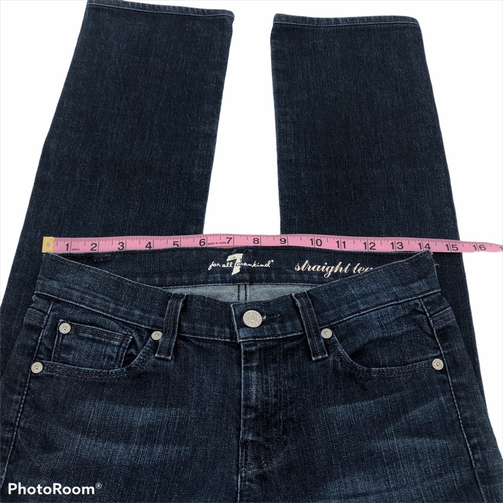 7 For All Mankind Straight Leg Jeans Size 25 - Picture 7 of 12